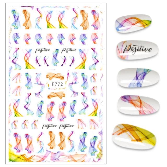 The New 3D Nail Sticker Cool English Letter stickers for nail Foil Love Heart Design Nails Accessories Fashion Manicure Sticker Stickers Girls Manicure Decoration Nail Art Supplies 3D Self-Adhesive Nail Decals Designer Nail Stickers for Acrylic Nails