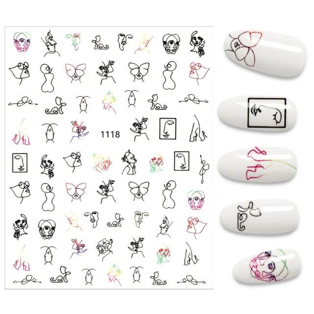 The New 3D Nail Sticker Cool English Letter stickers for nail Foil Love Heart Design Nails Accessories Fashion Manicure Sticker Stickers Girls Manicure Decoration Nail Art Supplies 3D Self-Adhesive Nail Decals Designer Nail Stickers for Acrylic Nails
