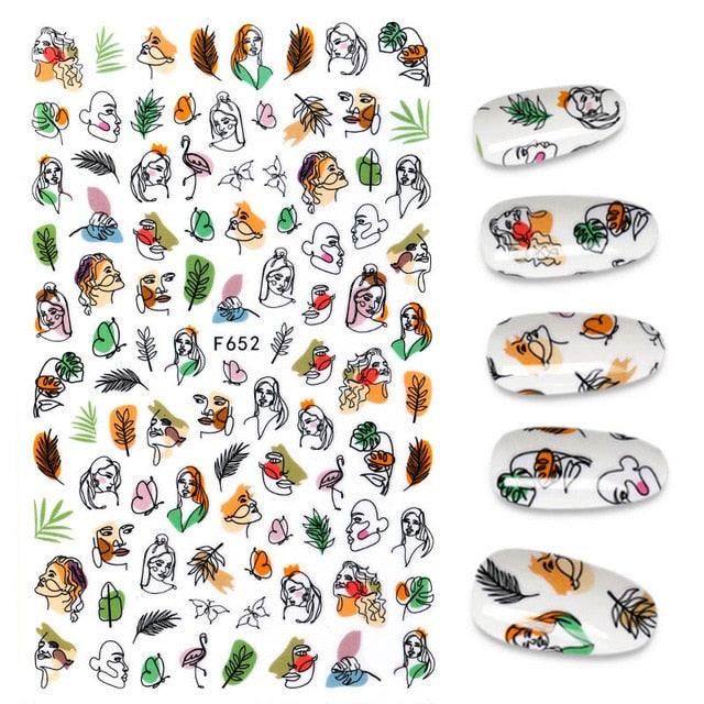 The New 3D Nail Sticker Cool English Letter stickers for nail Foil Love Heart Design Nails Accessories Fashion Manicure Sticker Stickers Girls Manicure Decoration Nail Art Supplies 3D Self-Adhesive Nail Decals Designer Nail Stickers for Acrylic Nails