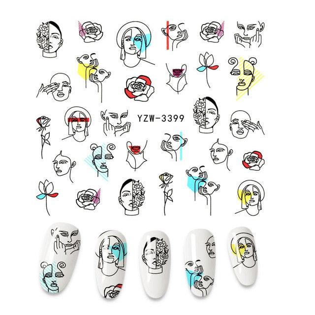 The New 3D Nail Sticker Cool English Letter stickers for nail Foil Love Heart Design Nails Accessories Fashion Manicure Sticker Stickers Girls Manicure Decoration Nail Art Supplies 3D Self-Adhesive Nail Decals Designer Nail Stickers for Acrylic Nails