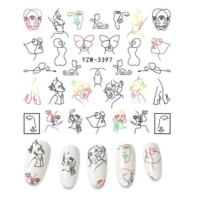 The New 3D Nail Sticker Cool English Letter stickers for nail Foil Love Heart Design Nails Accessories Fashion Manicure Sticker Stickers Girls Manicure Decoration Nail Art Supplies 3D Self-Adhesive Nail Decals Designer Nail Stickers for Acrylic Nails