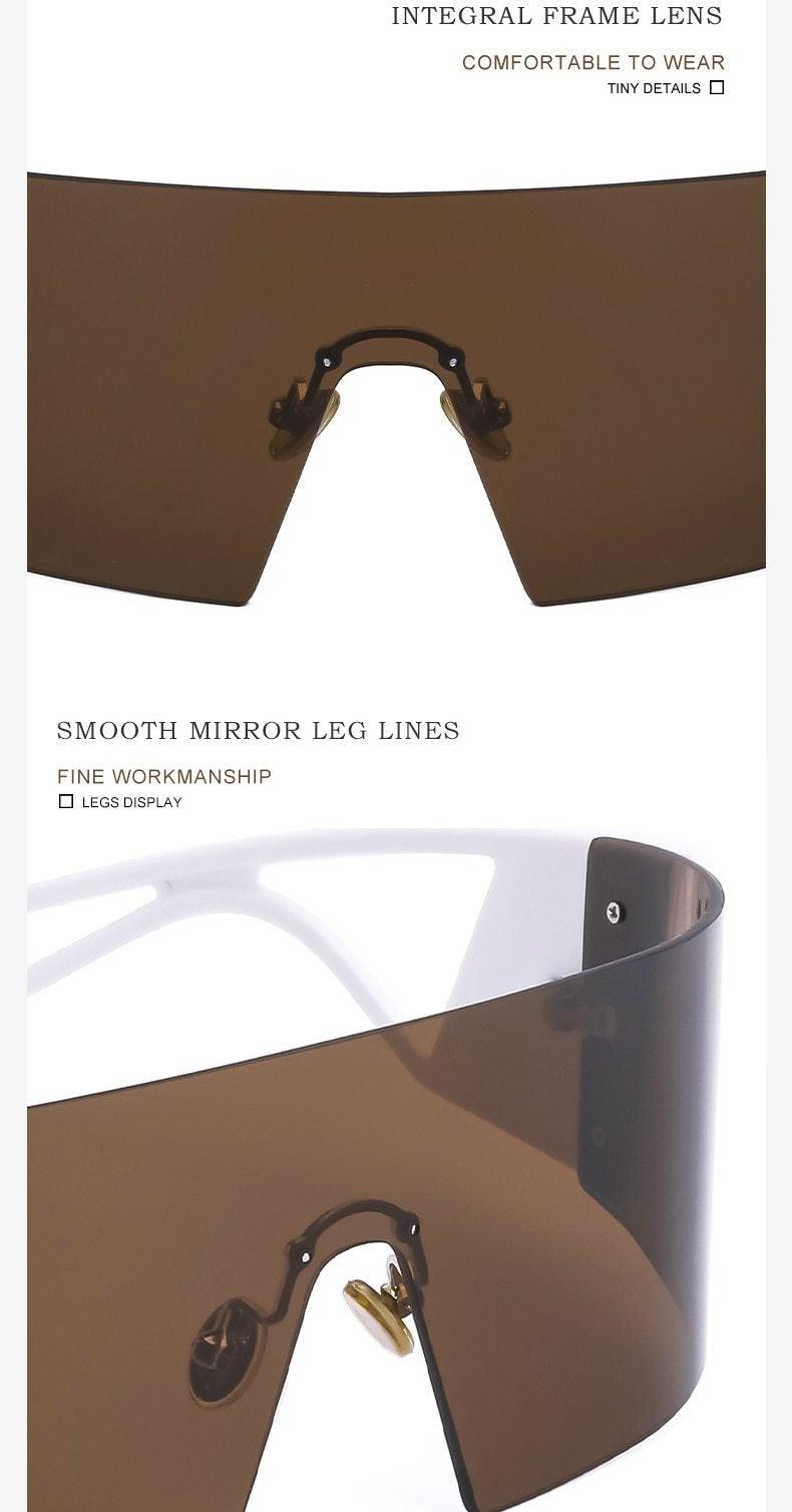 The New Sports Polarized Sunglasses UV400 Outdoor Cycling Glasses Sunglasses For Women & Men New Blue Frame Rimless Rectangle Shape Sun Glasses For Unisex Design New Mirrored Wind Proof Sport Eyeglasses For Sunglasses