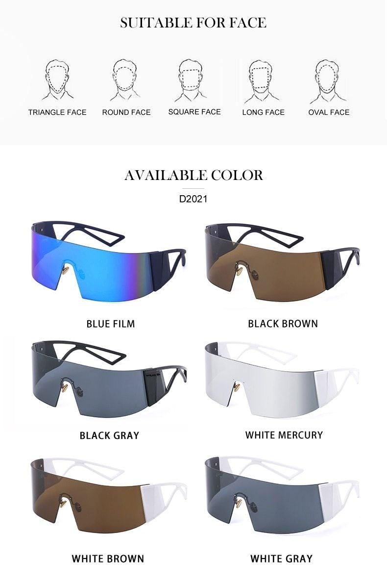 The New Sports Polarized Sunglasses UV400 Outdoor Cycling Glasses Sunglasses For Women & Men New Blue Frame Rimless Rectangle Shape Sun Glasses For Unisex Design New Mirrored Wind Proof Sport Eyeglasses For Sunglasses