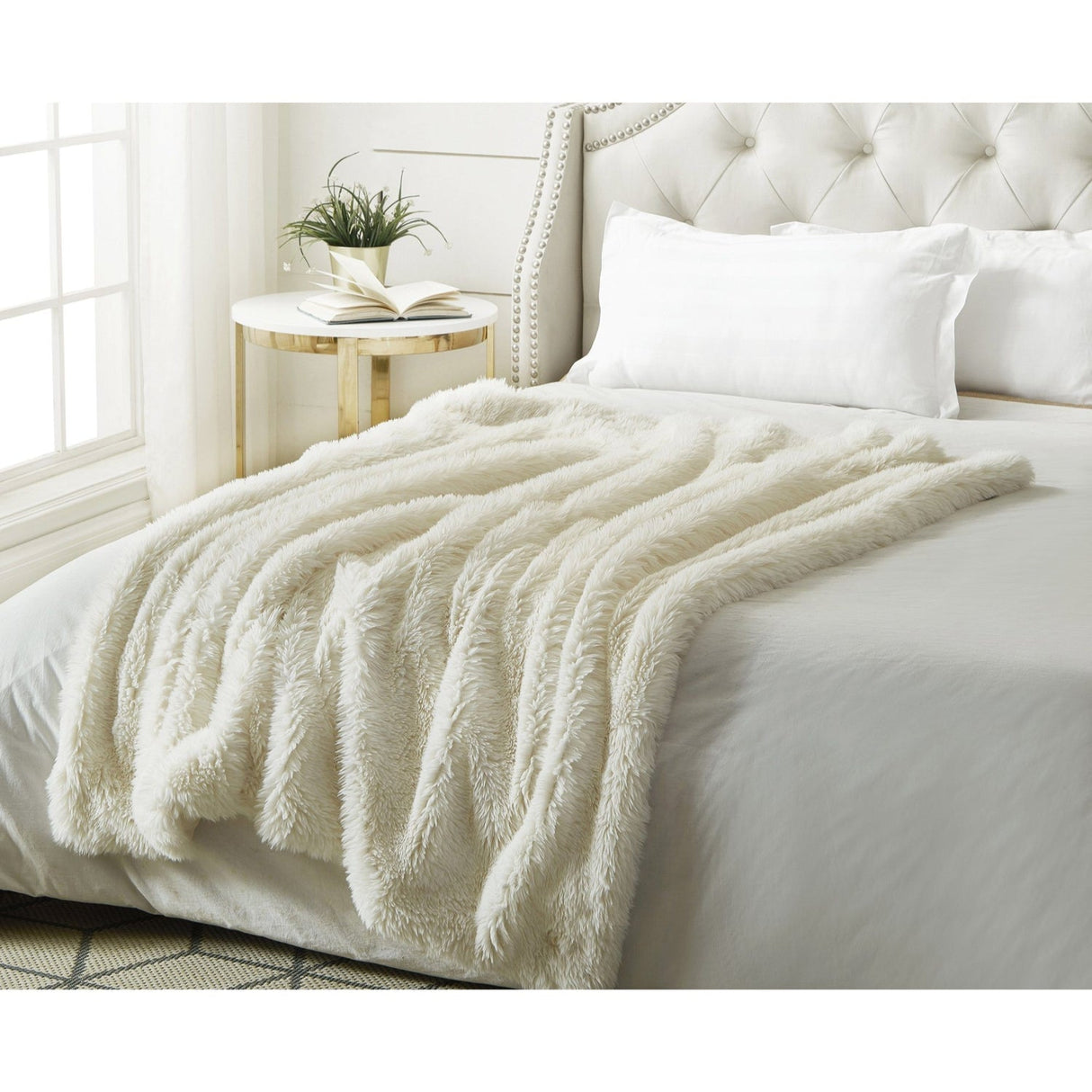 Mir Faux Lamb Fur Throw