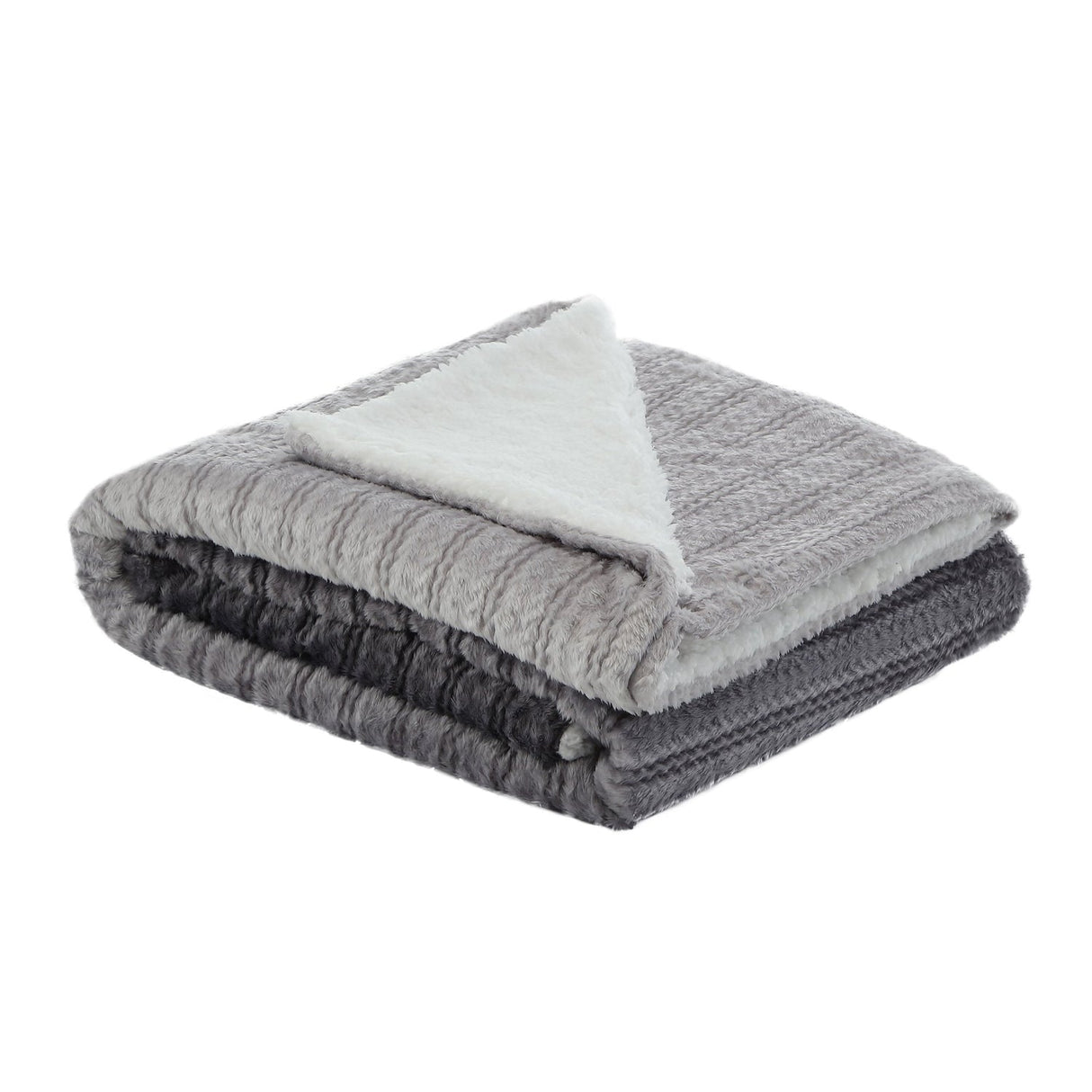 Ombre Flannel Reversible Jacquard Throw