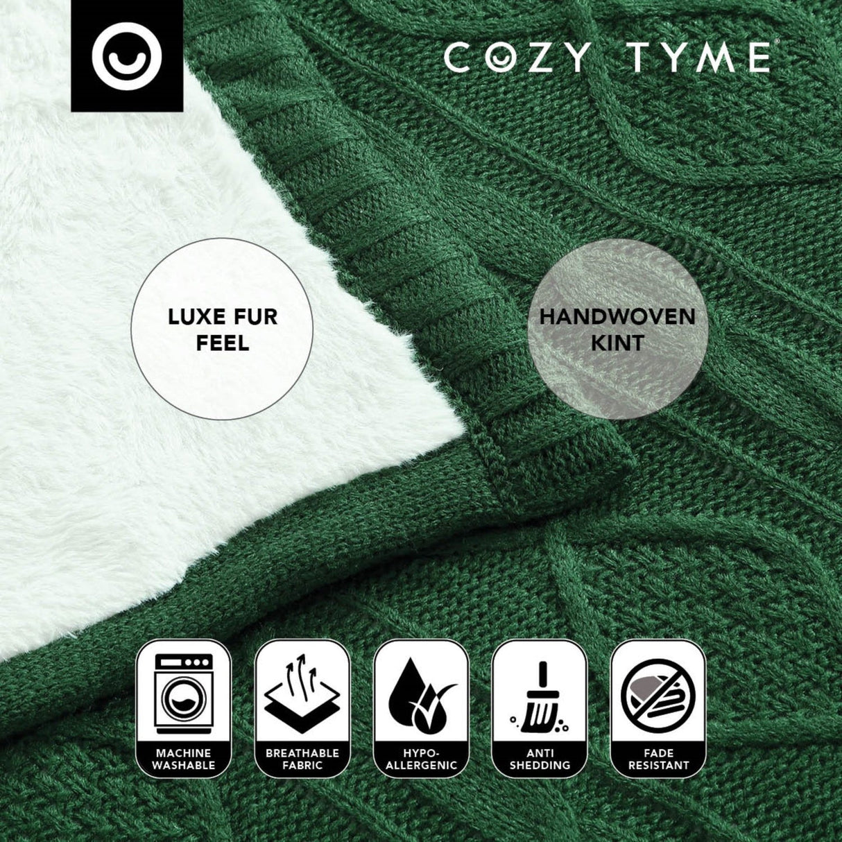 Yara Cable Knit Throw