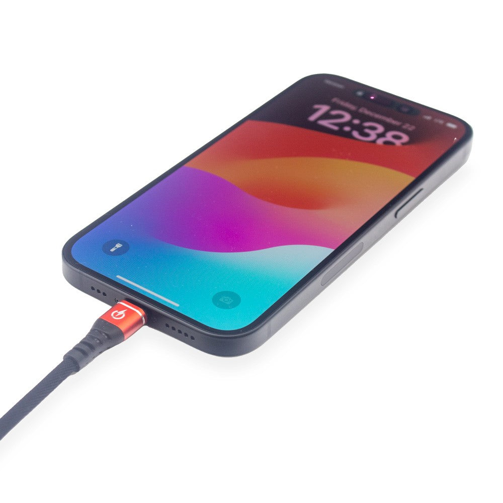 12" Fast Charging and Data Phone Cable Male USB to Male Lightning by GloDea