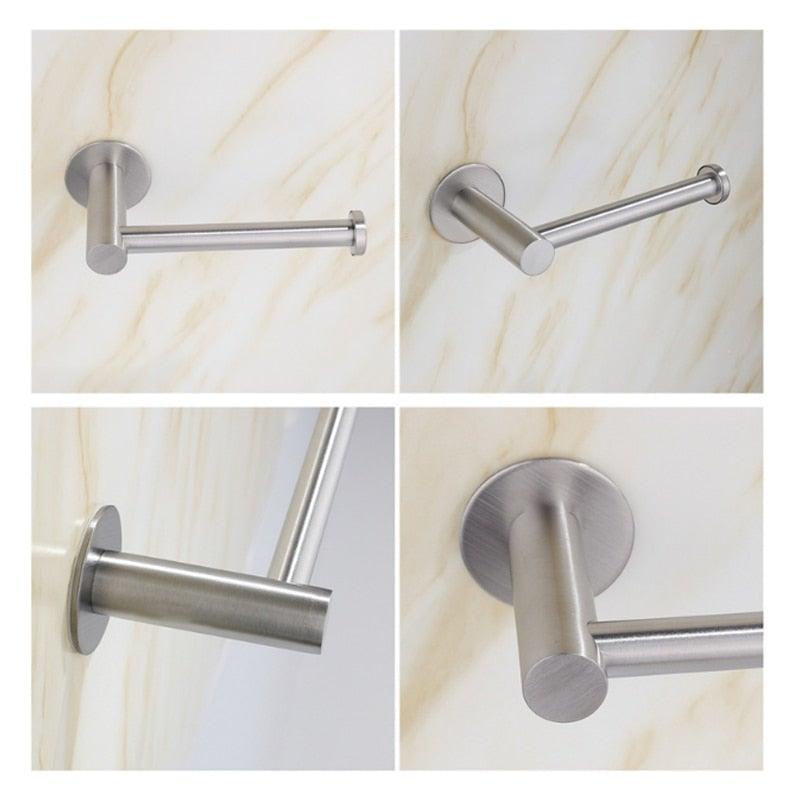 Toilet Wall Mount Toilet Paper Holder Stainless Steel Bathroom Kitchen Roll Paper Accessory Tissue Towel Accessories Holders Tissue Roll Holders Dispenser And Hangers Wall Mounted For Bathroom Kitchen Stainless Steel