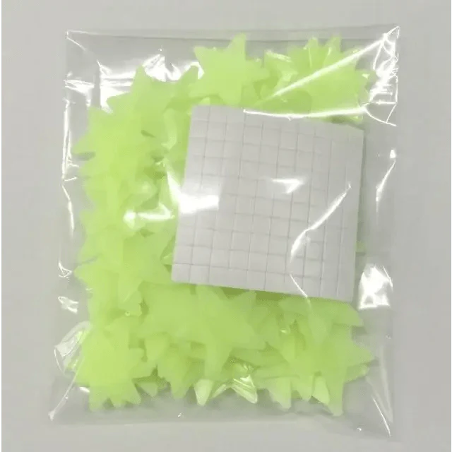 Top Quality 50pcs 3D Stars Glow In The Dark Wall Stickers Luminous Fluorescent Wall Stickers For Kids Baby Room Bedroom Ceiling Home Decor