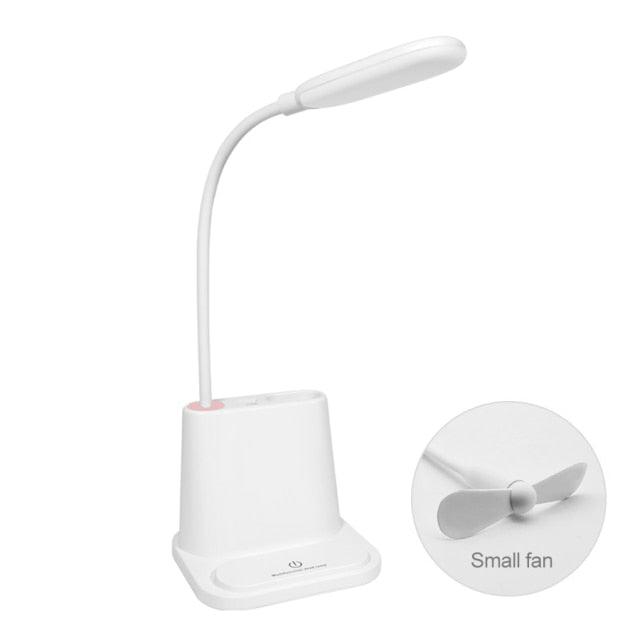 Touch Dimmable LED Desk Lamp 10W Wireless Charging/USB Charging Table Light for Children Kids Reading Study Bedside Bedroom Decorative Table Lamp Cute Study Lamps for Bedroom Décor