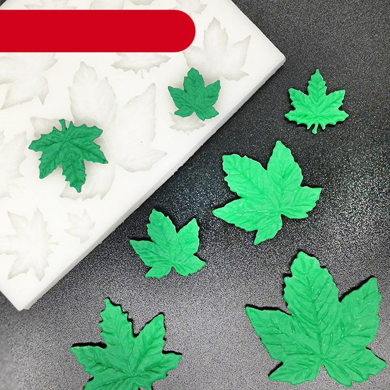 Tree Leaf Mold Silicone Fondant Cake Decorating Tools Chocolate Baking Mould 3D Sugarcraft Homemade Bakeware 3D Leaf Silicone Mold For Chocolate Candy Sugar Craft Cake Decoration Cupcake Decoration