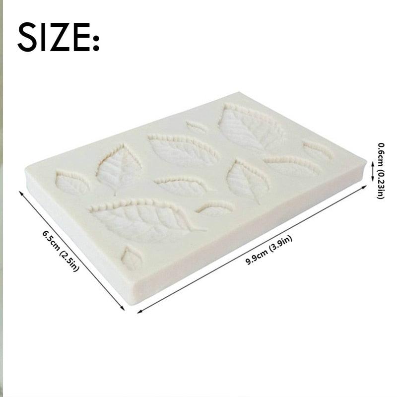 Tree Leaf Mold Silicone Fondant Cake Decorating Tools Chocolate Baking Mould 3D Sugarcraft Homemade Bakeware 3D Leaf Silicone Mold For Chocolate Candy Sugar Craft Cake Decoration Cupcake Decoration