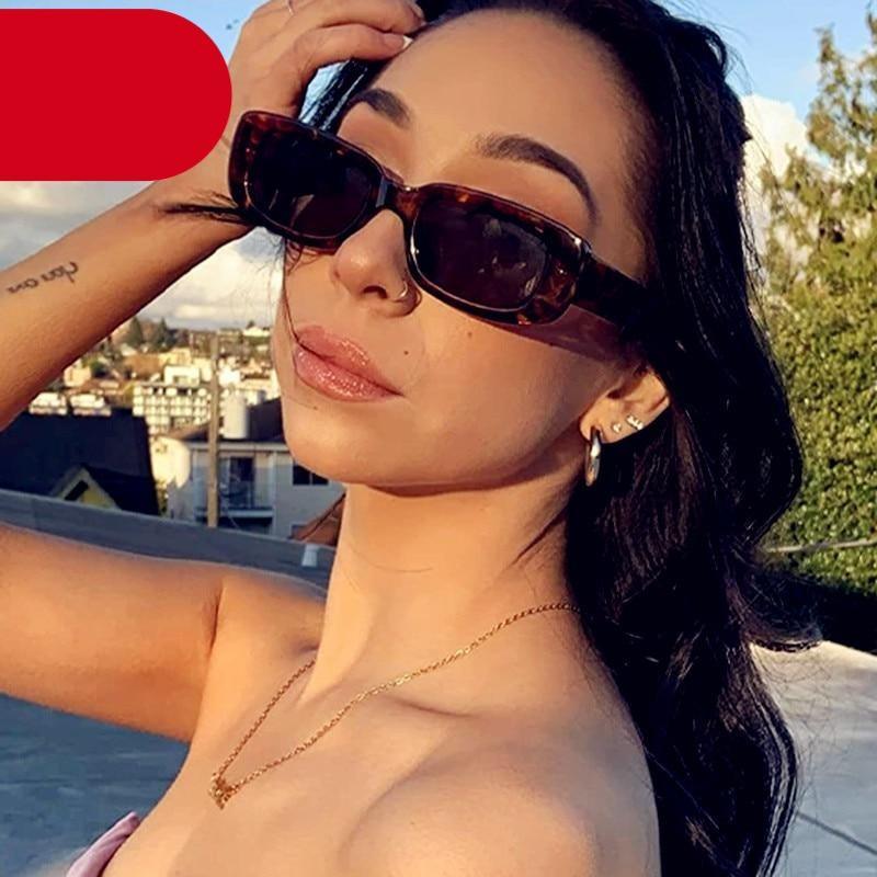 Trendy Rectangle Sunglasses for Women Narrow Square Frame Rectangle Sunglasses For Women New Luxury Glasses For Women/Men New Retro Style Sun Glasses for Men