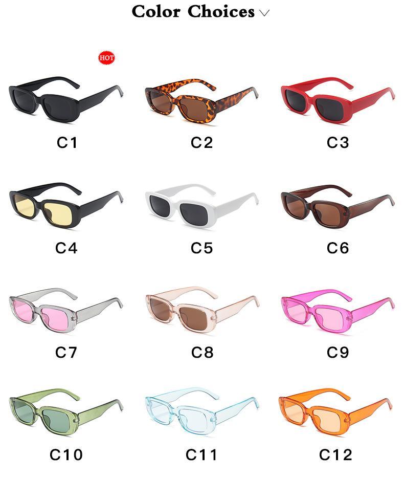Trendy Rectangle Sunglasses for Women Narrow Square Frame Rectangle Sunglasses For Women New Luxury Glasses For Women/Men New Retro Style Sun Glasses for Men