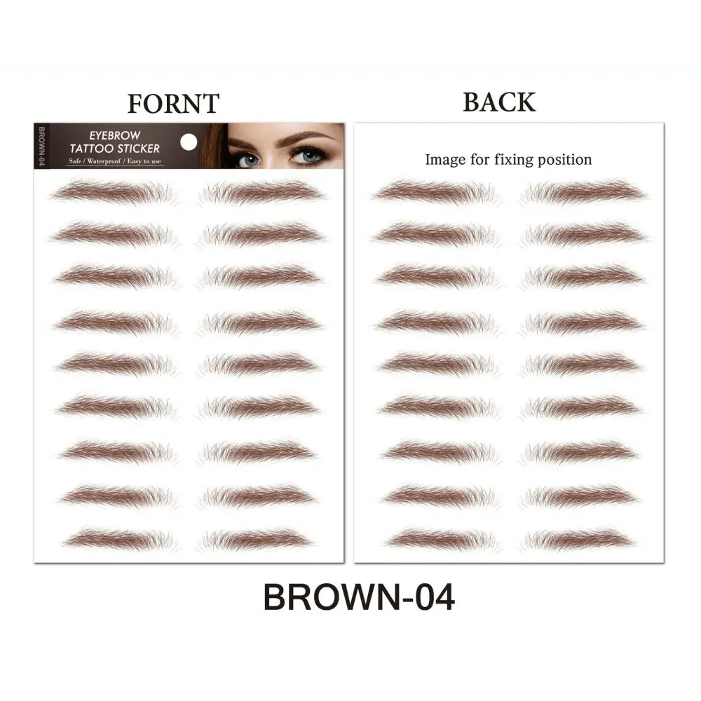 Trendy Waterproof 1 Piece Hair-liked Authentic Eyebrow Tattoo Sticker Waterproof Cosmetics Long Lasting Makeup False Eyebrows Stickers