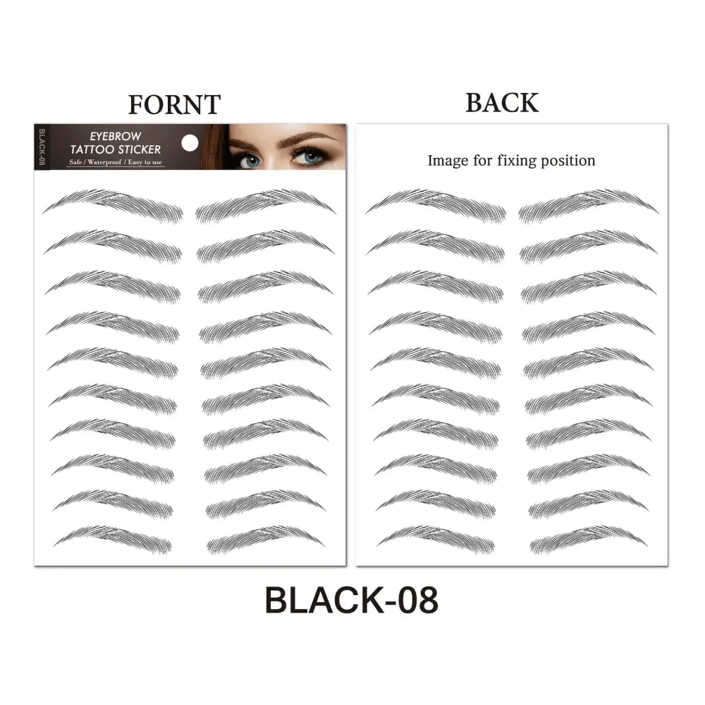 Trendy Waterproof 1 Piece Hair-liked Authentic Eyebrow Tattoo Sticker Waterproof Cosmetics Long Lasting Makeup False Eyebrows Stickers