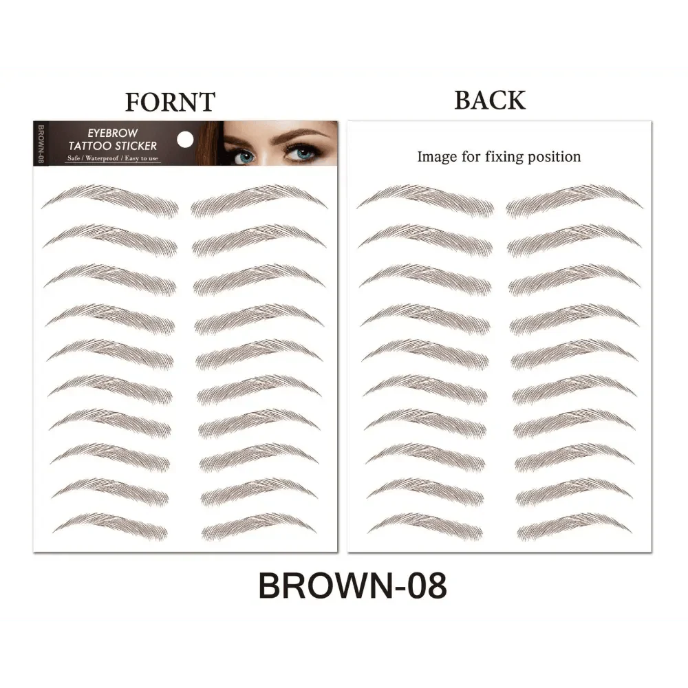 Trendy Waterproof 1 Piece Hair-liked Authentic Eyebrow Tattoo Sticker Waterproof Cosmetics Long Lasting Makeup False Eyebrows Stickers