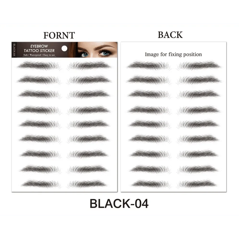 Trendy Waterproof 1 Piece Hair-liked Authentic Eyebrow Tattoo Sticker Waterproof Cosmetics Long Lasting Makeup False Eyebrows Stickers