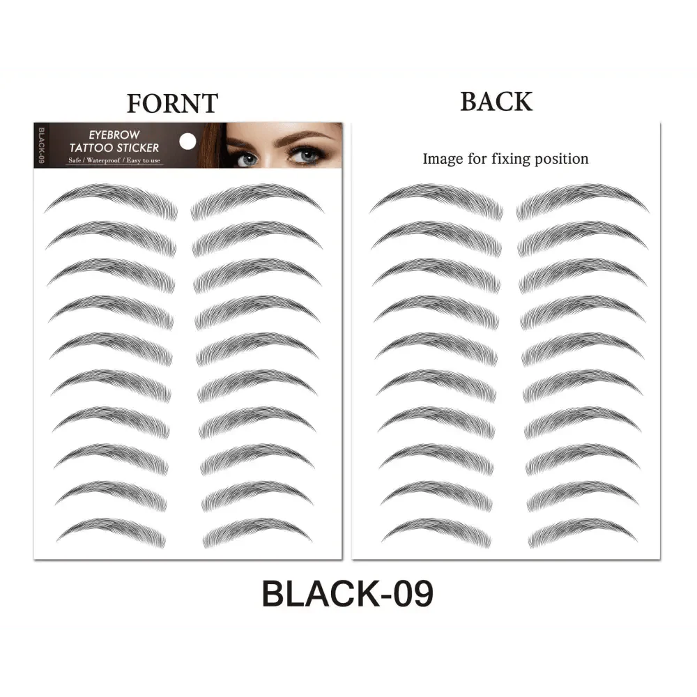 Trendy Waterproof 1 Piece Hair-liked Authentic Eyebrow Tattoo Sticker Waterproof Cosmetics Long Lasting Makeup False Eyebrows Stickers