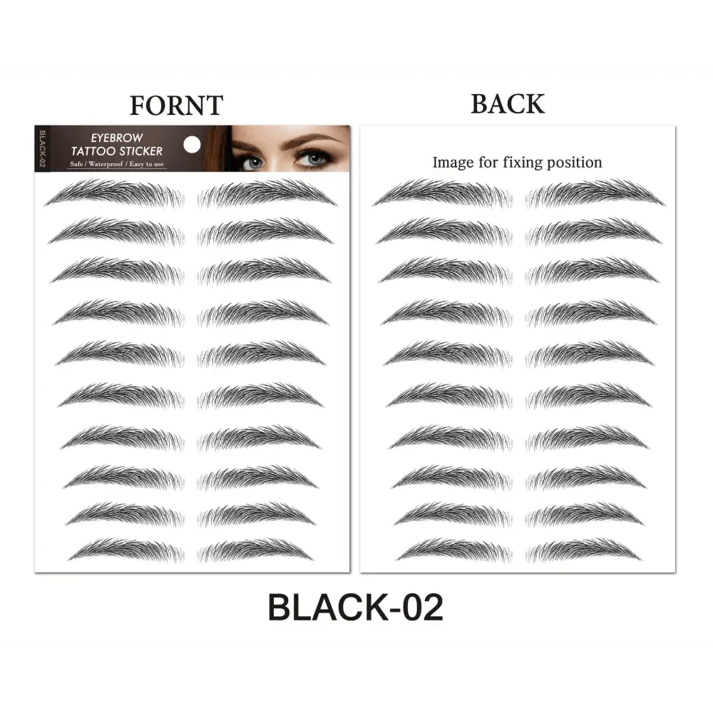 Trendy Waterproof 1 Piece Hair-liked Authentic Eyebrow Tattoo Sticker Waterproof Cosmetics Long Lasting Makeup False Eyebrows Stickers