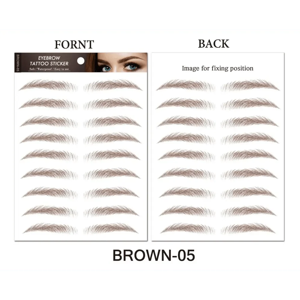 Trendy Waterproof 1 Piece Hair-liked Authentic Eyebrow Tattoo Sticker Waterproof Cosmetics Long Lasting Makeup False Eyebrows Stickers