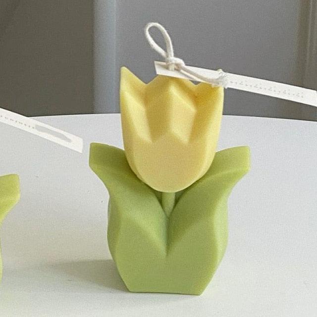 Tulip Candle Aroma Decoration Wedding Souvenir Birthday Gift Decoration Candles Handmade Delicate Tulip Flower Shape Candle Perfect for Birthday Party Wedding Spa Home Decor