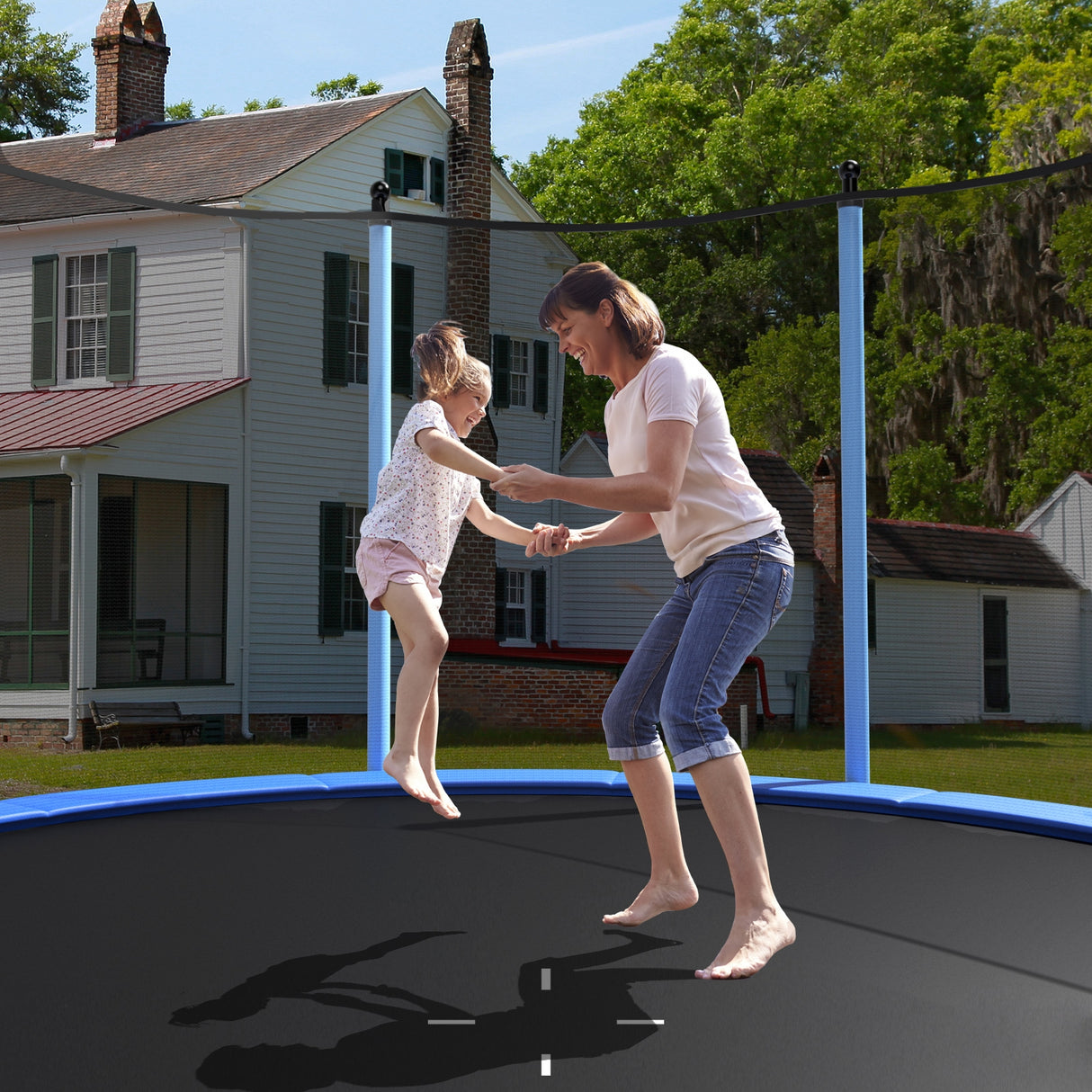 Outdoor Trampoline with Safety Closure Net-15 ft