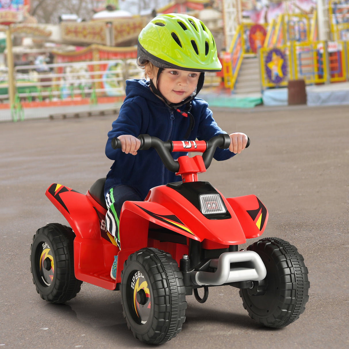6V Kids Electric ATV 4 Wheels Ride-On Toy -Blue