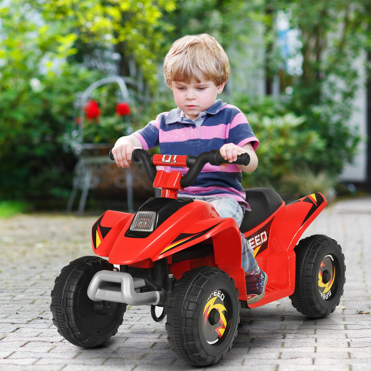 6V Kids Electric ATV 4 Wheels Ride-On Toy -Blue