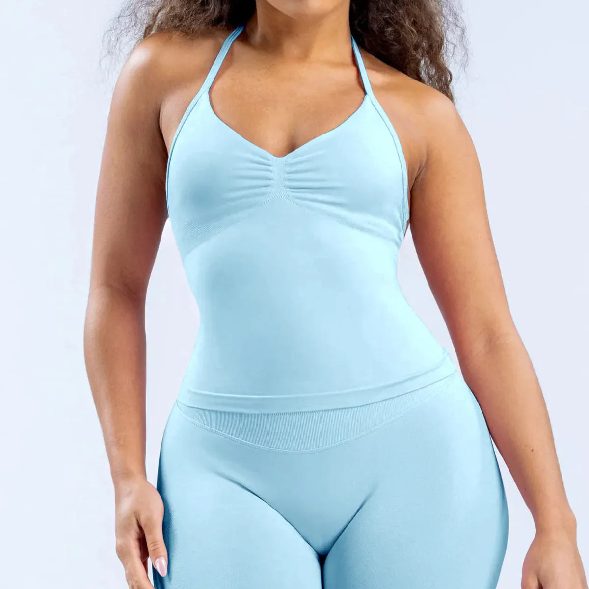 Matte Nylon Seamless Sports Vest Top