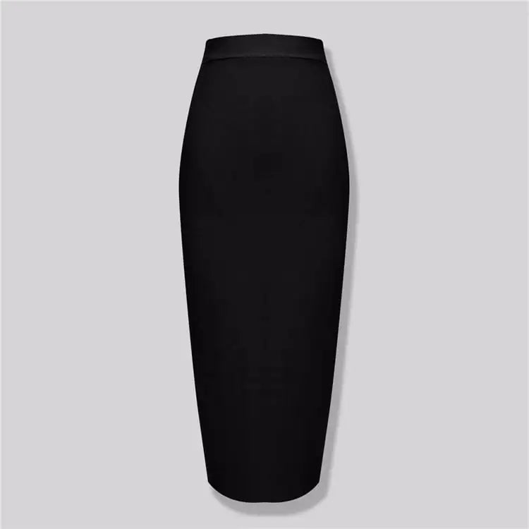 Elegant High Waist Mid-Length Bandage Skirt