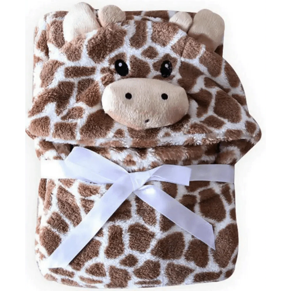 Unique Bear Shaped Baby Hooded Bathrobe Trendy Soft Baby Blanket Baby Bath Towel Cartoon Patter Towel