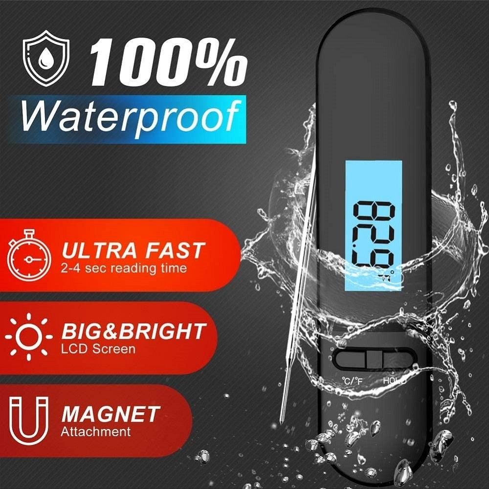 Unique Food Kitchen Digital Meat Thermometer BBQ Instant Read Food Thermometer Waterproof With Backlight And Magnet For Kitchen Cooking Grilling BBQ Backing Liquids Oil Waterproof Kitchen Thermometer For Cooking Tools