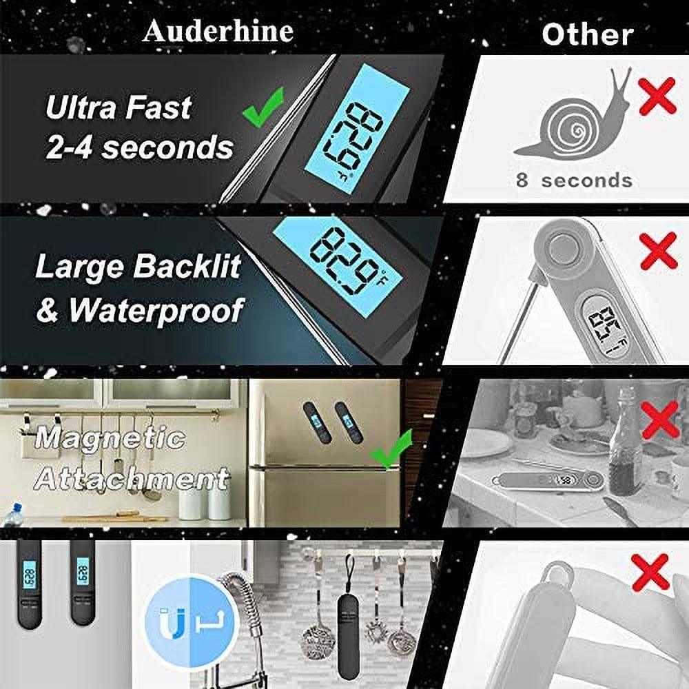 Unique Food Kitchen Digital Meat Thermometer BBQ Instant Read Food Thermometer Waterproof With Backlight And Magnet For Kitchen Cooking Grilling BBQ Backing Liquids Oil Waterproof Kitchen Thermometer For Cooking Tools