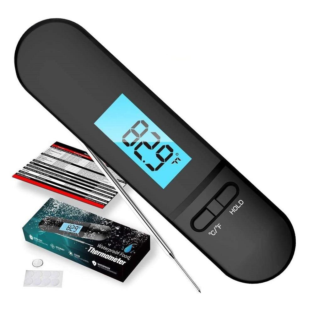 Unique Food Kitchen Digital Meat Thermometer BBQ Instant Read Food Thermometer Waterproof With Backlight And Magnet For Kitchen Cooking Grilling BBQ Backing Liquids Oil Waterproof Kitchen Thermometer For Cooking Tools