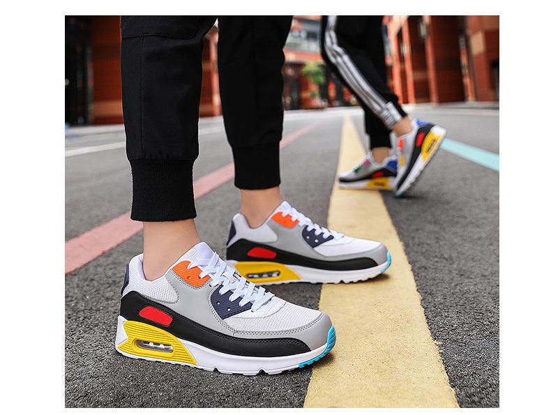 Unisex Air Cushion Sneakers Men's Colorful Casual Fashion Jogging Sneakers Outdoor Sports Sneakers Lace Up Unisex Walk Women's Air Athletic Running Sneakers