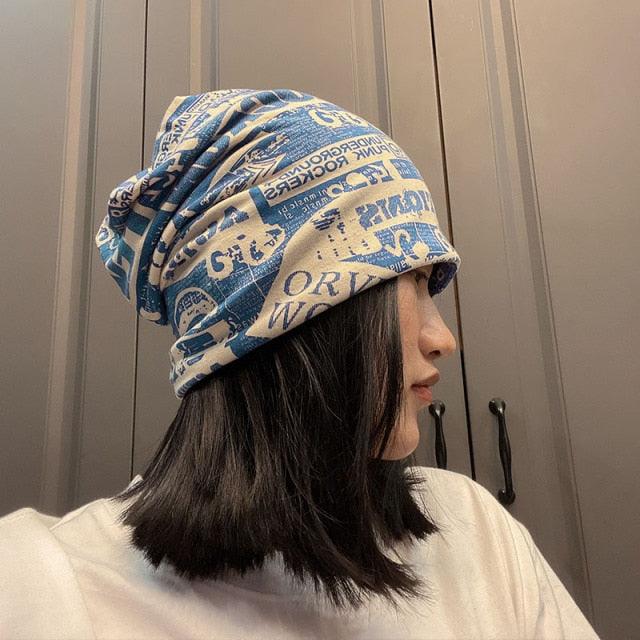 Unisex Beanie Hats Autumn Comfortable Cotton Hat Men Retro Knitted Hat Women Balaclava Sports Kerchief Bobble Hat Spring Knit Slouchy Lightweight Knit Hat Slouch Cap Casual Box Skellies Beanies Thin Bonnet Cap Autumn Casual Beanies Hat