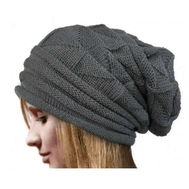 Unisex Cute Oversized Winter Baggy Cool Caps Autumn Beanies For Men Women Classy Warm Cap For Cold Weather