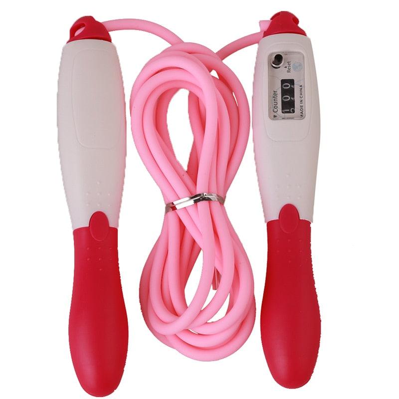 Unisex Fitness Jump Ropes With Counter Sports Fitness Adjustable Fast Speed Counting Jump Skip Rope Wire Calories Counting Cordless Rope Skipping For Adult Boys Girls