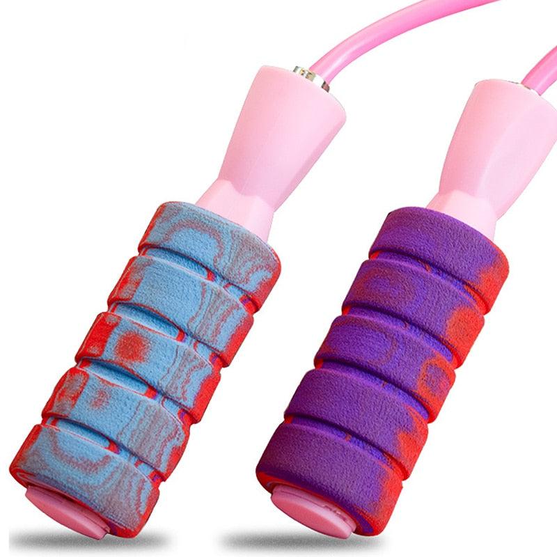 Unisex Fitness Jump Ropes With Counter Sports Fitness Adjustable Fast Speed Counting Jump Skip Rope Wire Calories Counting Cordless Rope Skipping For Adult Boys Girls