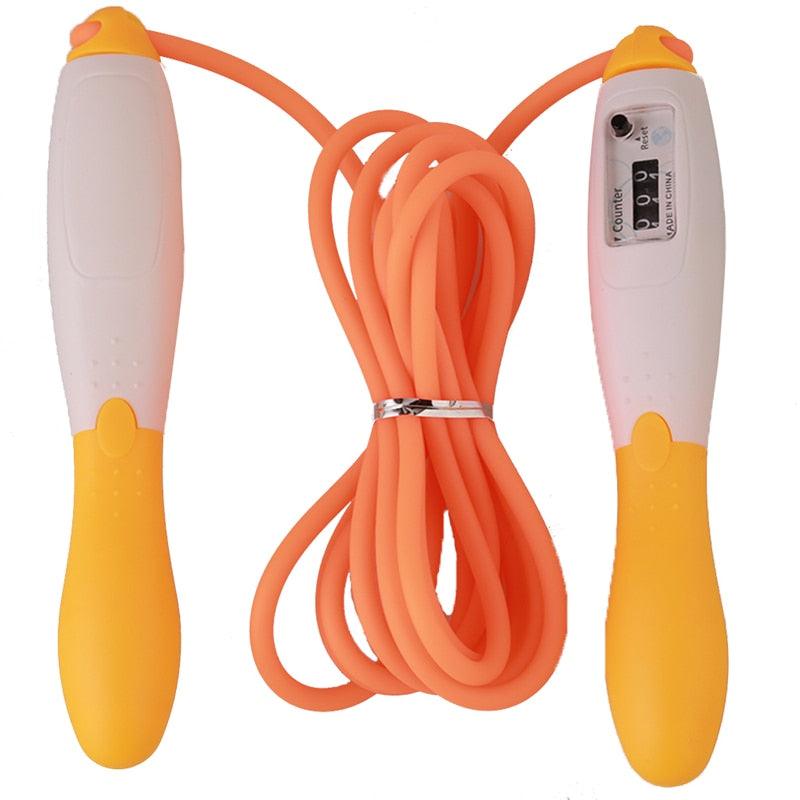 Unisex Fitness Jump Ropes With Counter Sports Fitness Adjustable Fast Speed Counting Jump Skip Rope Wire Calories Counting Cordless Rope Skipping For Adult Boys Girls