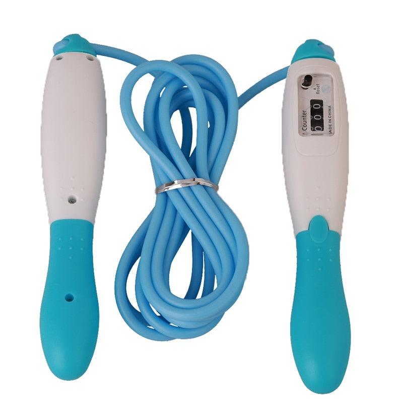 Unisex Fitness Jump Ropes With Counter Sports Fitness Adjustable Fast Speed Counting Jump Skip Rope Wire Calories Counting Cordless Rope Skipping For Adult Boys Girls