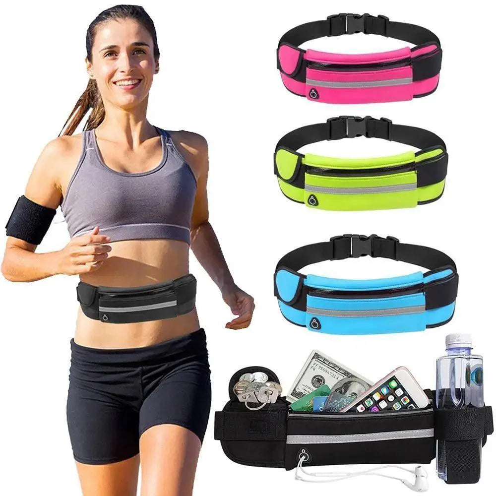 Unisex Lightweight Sport Pouch Classic Ultra-Thin Waterproof Mini Fanny Pack Unique Design Runners Jogging Pocket Belt