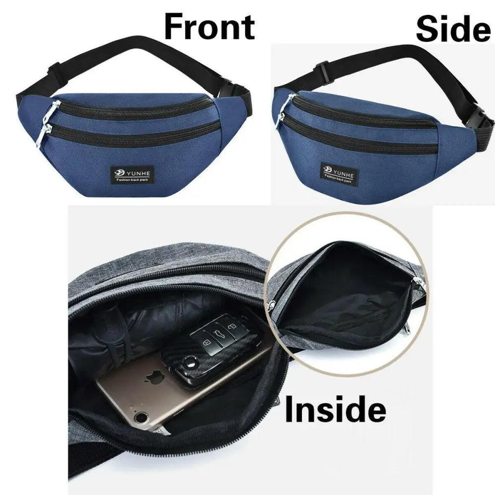 Unisex Retro Fanny Pack Unique Design Waist Bag Adjustable Belt Waterproof Travel Bag Sports Chest Bag