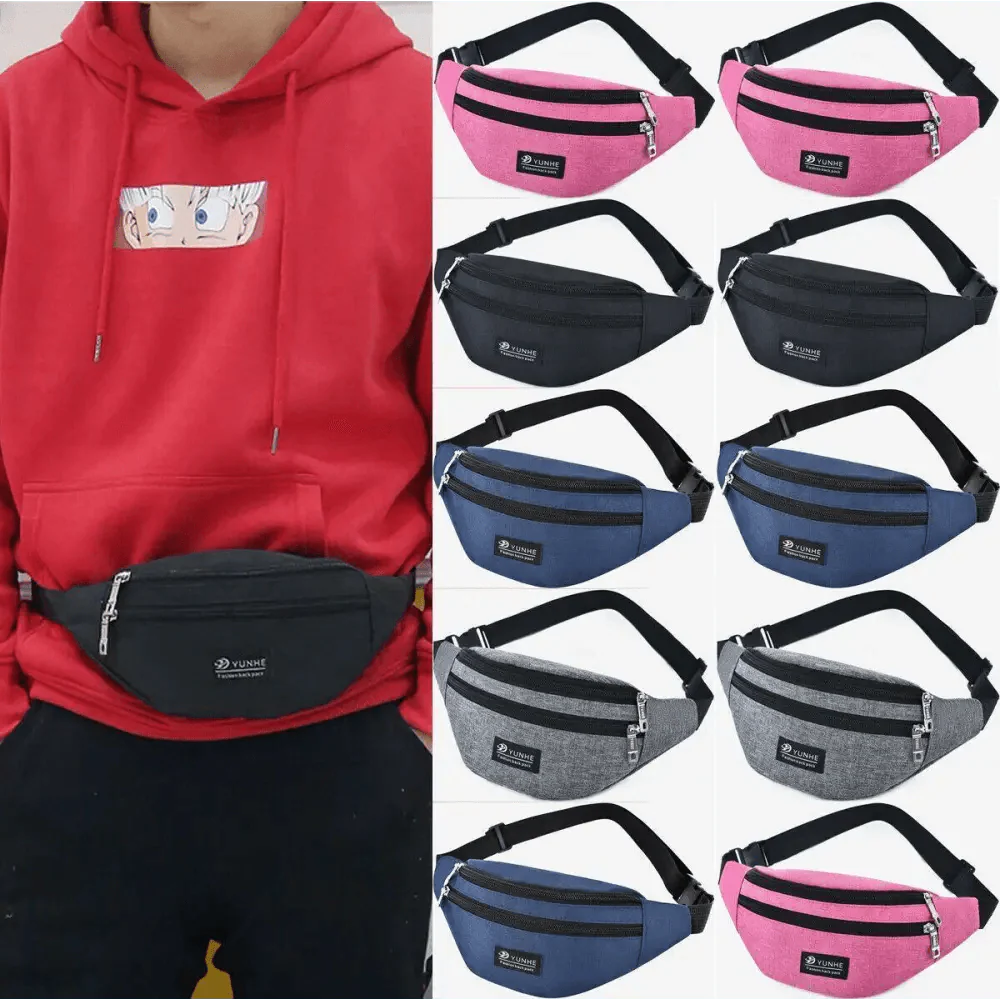 Unisex Retro Fanny Pack Unique Design Waist Bag Adjustable Belt Waterproof Travel Bag Sports Chest Bag