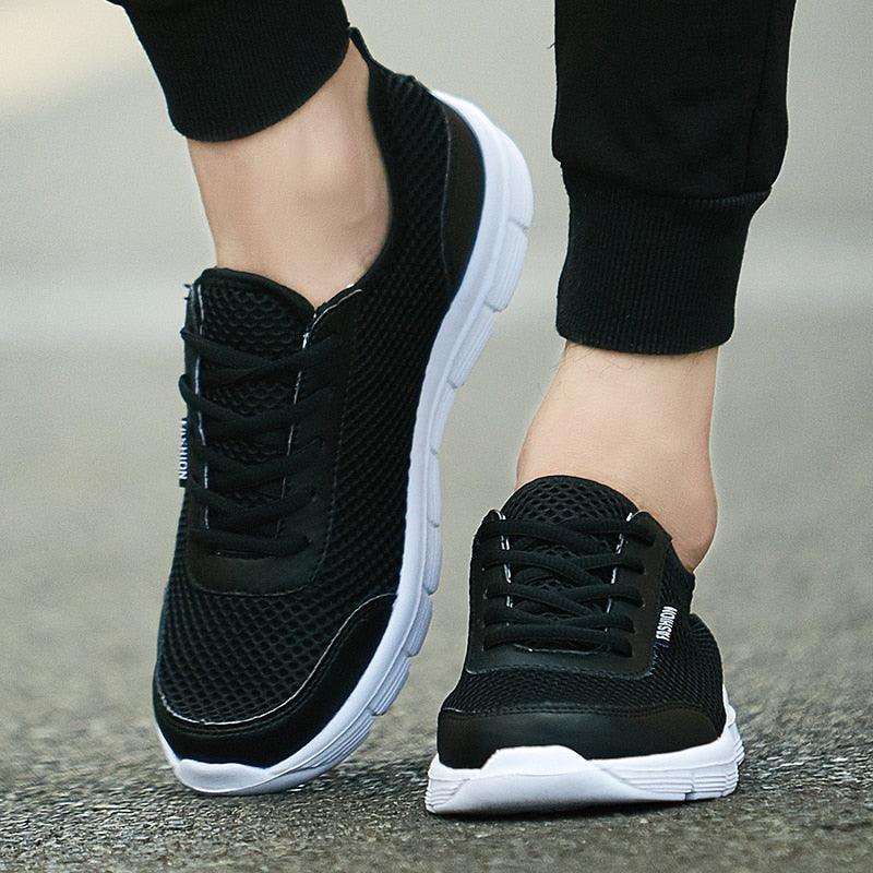 Unisex Summer Sneakers Breathable Casual Shoes Couple Fashion Lace Up Mens Mesh Flats Comfortable Walking Footwear Fashion New Lightweight Casual Sneakers