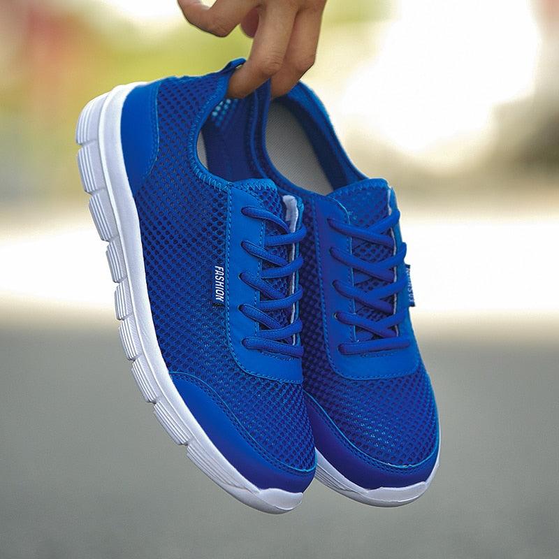 Unisex Summer Sneakers Breathable Casual Shoes Couple Fashion Lace Up Mens Mesh Flats Comfortable Walking Footwear Fashion New Lightweight Casual Sneakers