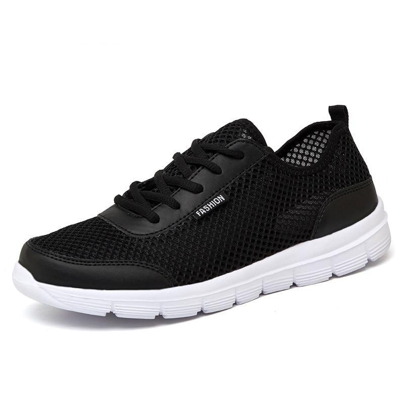 Unisex Summer Sneakers Breathable Casual Shoes Couple Fashion Lace Up Mens Mesh Flats Comfortable Walking Footwear Fashion New Lightweight Casual Sneakers