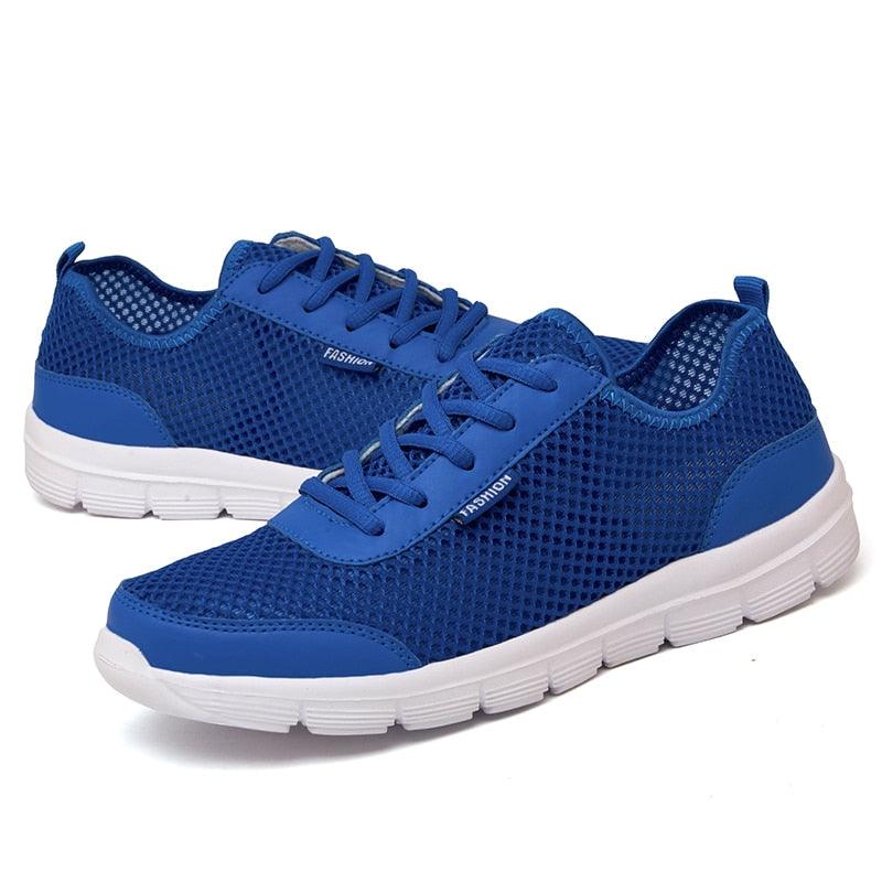 Unisex Summer Sneakers Breathable Casual Shoes Couple Fashion Lace Up Mens Mesh Flats Comfortable Walking Footwear Fashion New Lightweight Casual Sneakers