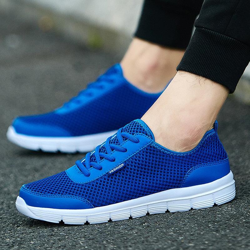 Unisex Summer Sneakers Breathable Casual Shoes Couple Fashion Lace Up Mens Mesh Flats Comfortable Walking Footwear Fashion New Lightweight Casual Sneakers